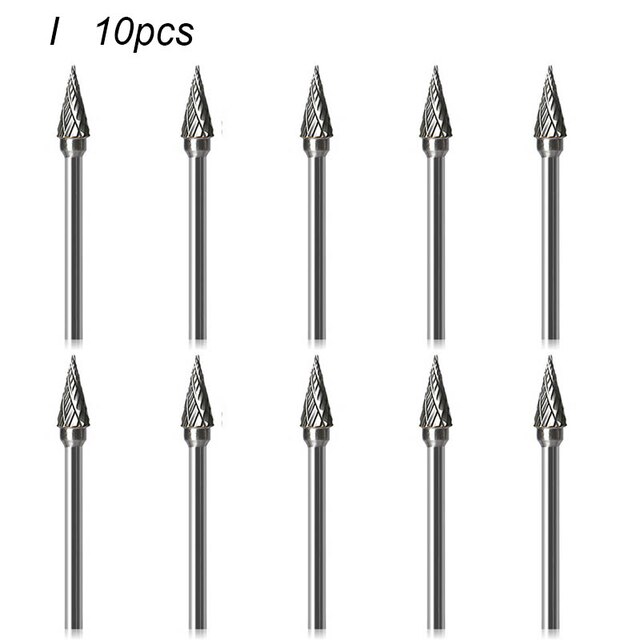 Haste de metal desenho carboneto tungstênio fresa ferramenta rotativa rebarbas duplo diamante corte rotativo ferramentas dremel moagem elétrica: I