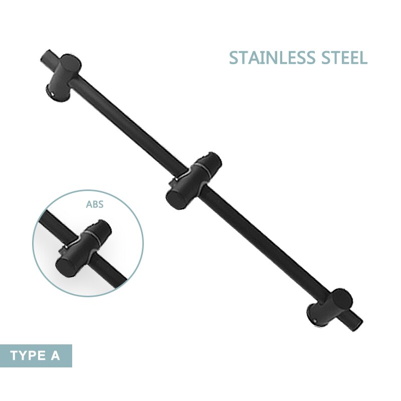 Adjustable 3 Function Matte Black Shower Head Slide Bar with Hand Held Shower and 1.5M Hose Wall Mounted Shower Sliding Bar Set: A Slide Bar Only
