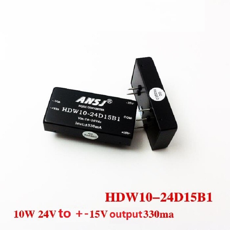 Power module 24 V turn positieve en negatieve 15 V isolatie power 10 W output 330mA HDW10-24D15B1
