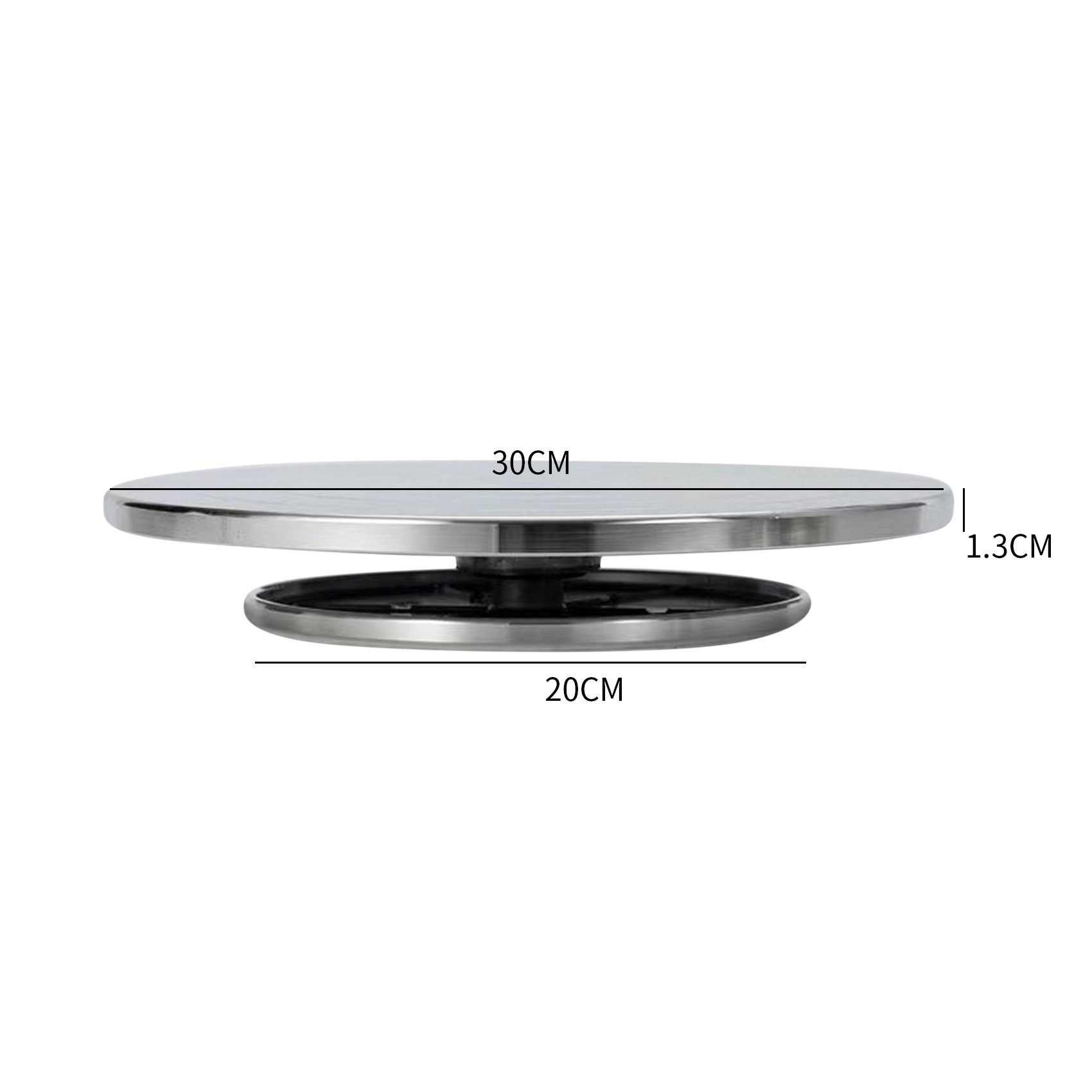 Piatto girevole in alluminio a doppia faccia da 15 cm-30 cm per piattaforma di scultura in argilla ceramica Ruota in ceramica Utensili rotanti pigri di alta qualità: Kaki scuro