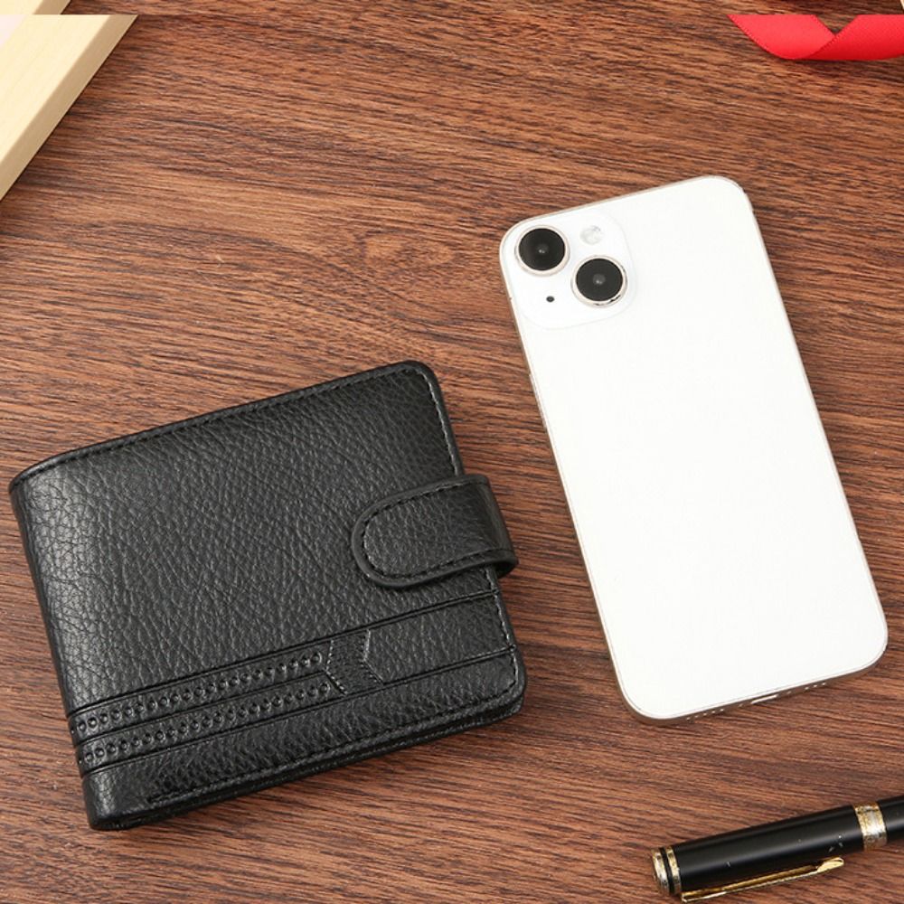 Men Wallets Leather Zipper Purse Man Slim Card Horders Male Short Multi-card Wallet Coin Pocket Purse