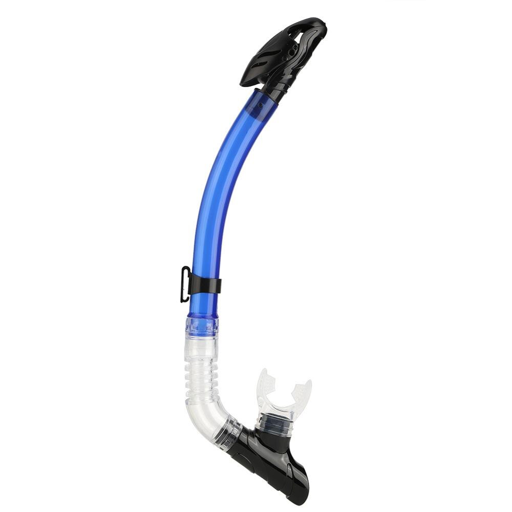 Full Dry Diving Snorkel Single Valve Breathing Tube with Silicone Mouthpiece Snorkel for Water Swimming Snorkeling Equipment: Dark Blue