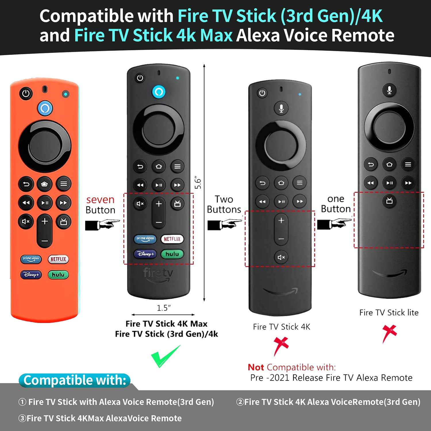 Capa protetora de silicone para fire stick 4k max 3a geração remoto que brilha no escuro, anti-queda, capa à prova de poeira para controle de fire tv