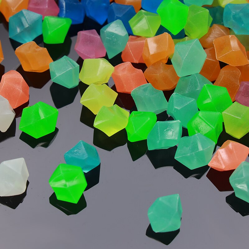 100 stuks tuindecoratie lichtgevende kiezelstenen, lichtgevende kiezelstenen, decoratieve kiezelstenen voor aquariumdecoratie, kiezelstenen voor aquariumstenen