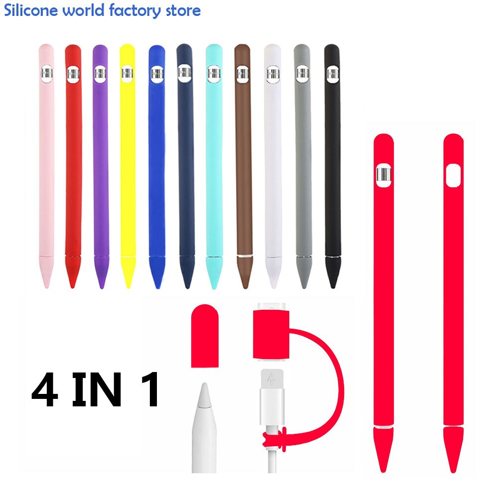 Funda protectora para Apple Pencil 1, funda de silicona blanda de colores Compatible con iPad, tableta, lápiz táctil