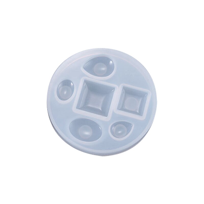 Gemma Del silicone Della Muffa Del Fondente Della Muffa di Vetro Dello Specchio Dotato di Fondo di Cristallo FAI DA TE Bianco Della Decorazione Del Mestiere di Cristallo Gocce di gel di Silice: grande Hemisphere