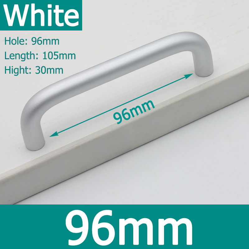 2pcs Length 64 96 128 160 192 256mm 303-Type Cabinet Handles Kitchen Door Handle Drawer Knob Aluminum Alloy Wardrobe Door Handle: Champagne