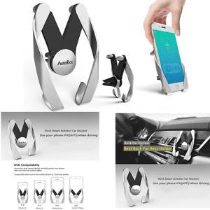 Universele Auto Telefoon Houder 10W Qi Draadloze Oplader Auto Stand Snel Opladen Geen Magnetische Mobiele Houder Zwaartekracht Voor Telefoon beugel: Gold Stand