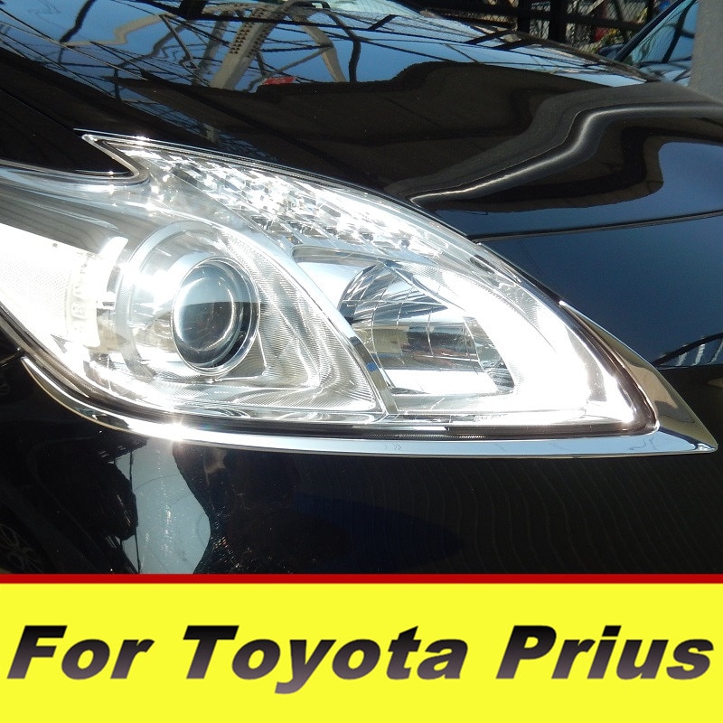 Voor Toyota Prius Koplamp Decoratie Stickers Koplamp Bescherming Strip Verchroomd Bescherming Decoratie Accessoires