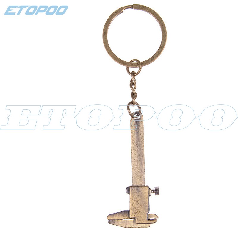 Mini Schuifmaat Meting Model Meten Zinklegering Stijlvolle Zilveren Sleutelhanger Voor Houtbewerking Gereedschap