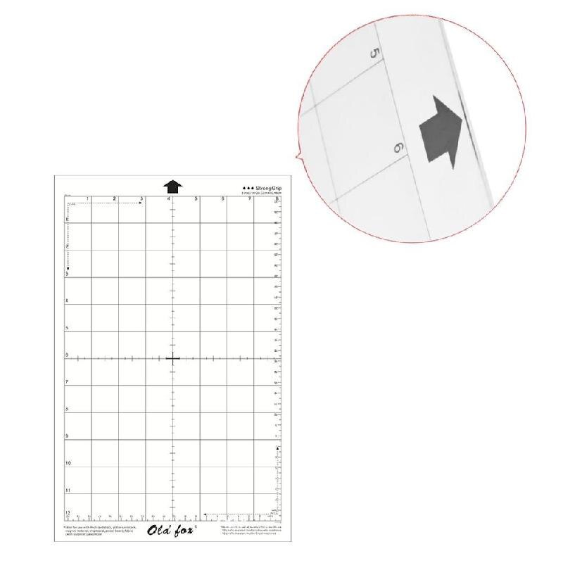 2PCS Cutting Mat Pad 12*24-Inch Transparent Adhesive Mat Pad with Measuring Grid 12*12-Inch for Silhouette Cameo Plotter Machine