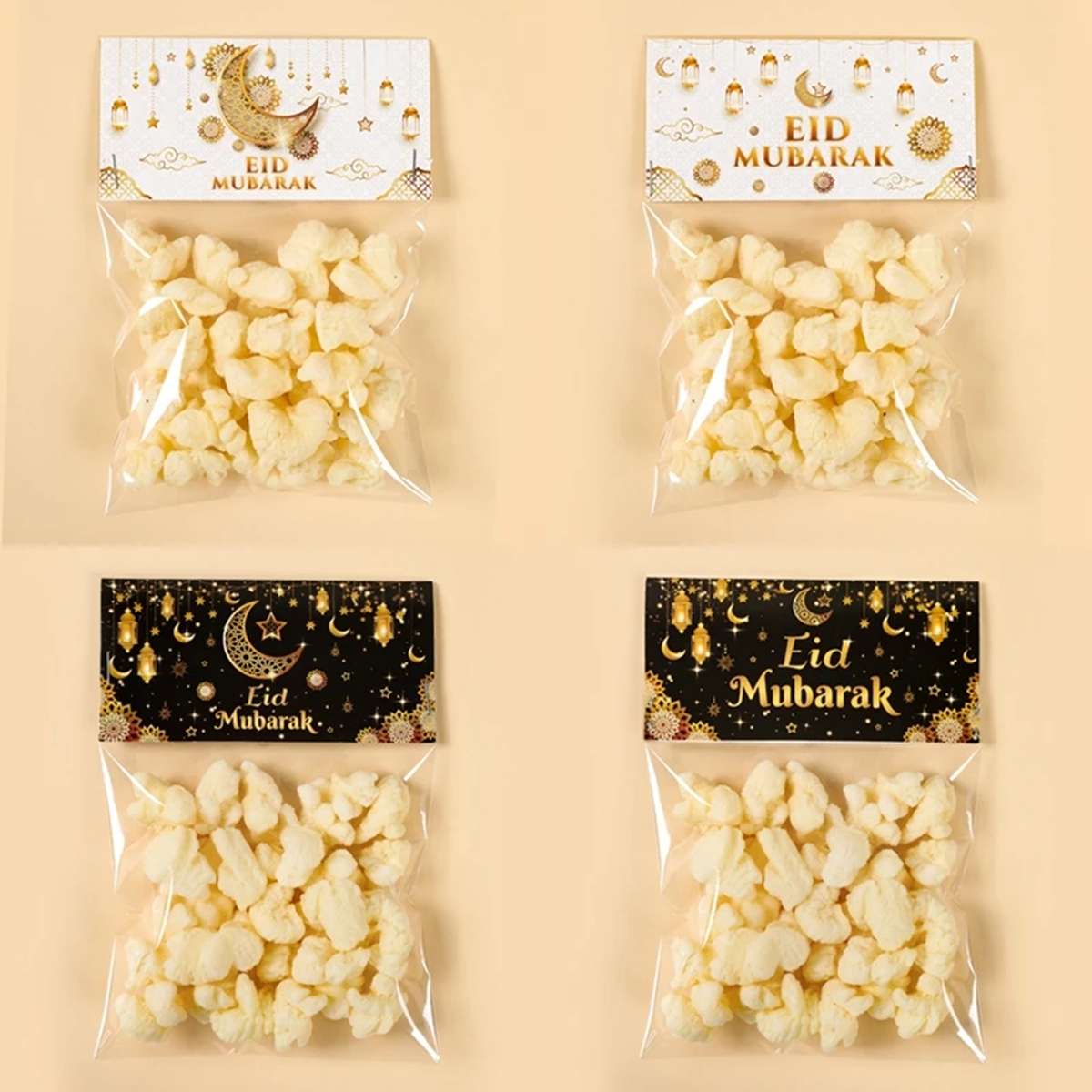 Eid Mubarak Geschenkzakken Plastic Zak Koekje Snoep Ramadan Kareem Decoratie 2025, Islamitische Moslim Feestverpakking Zakje