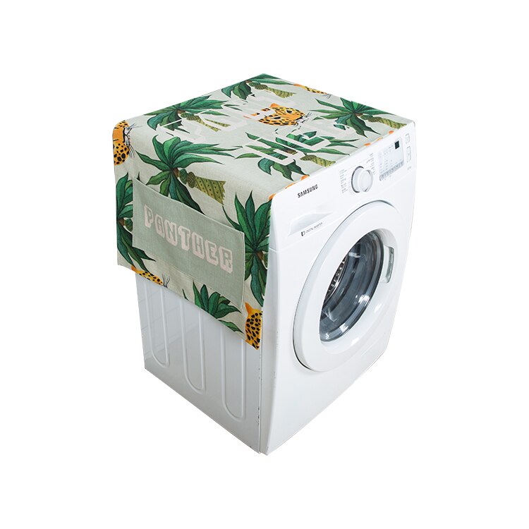 Retro plantestøvbetræk til husholdningsapparater universalbetræk vaskemaskinebetræk enkeltdørs køleskabsbetræk