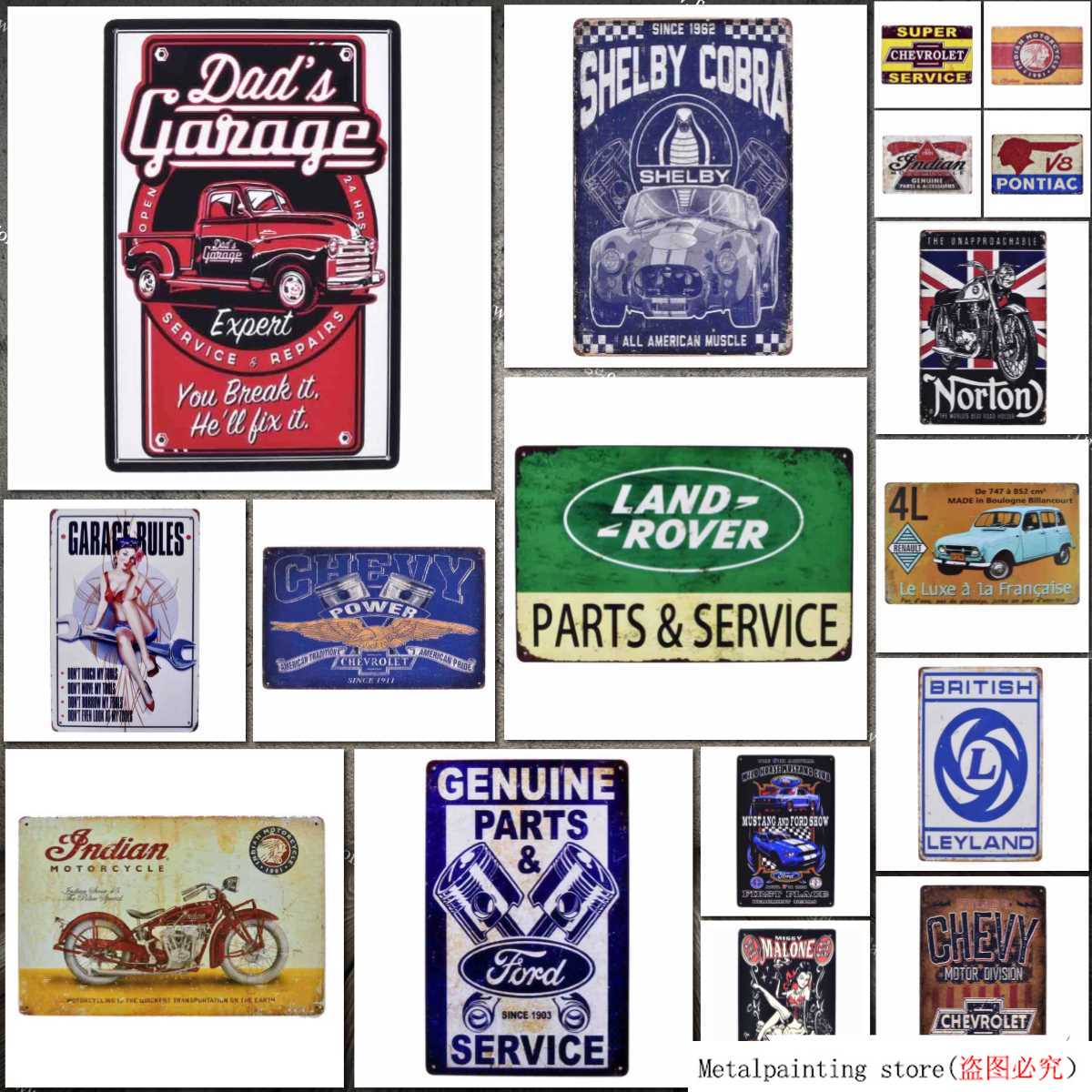 Fædre garage vintage metal blikskilte leyland dekorative plader dele service wallstickers motorcykel plakat boligindretning mn
