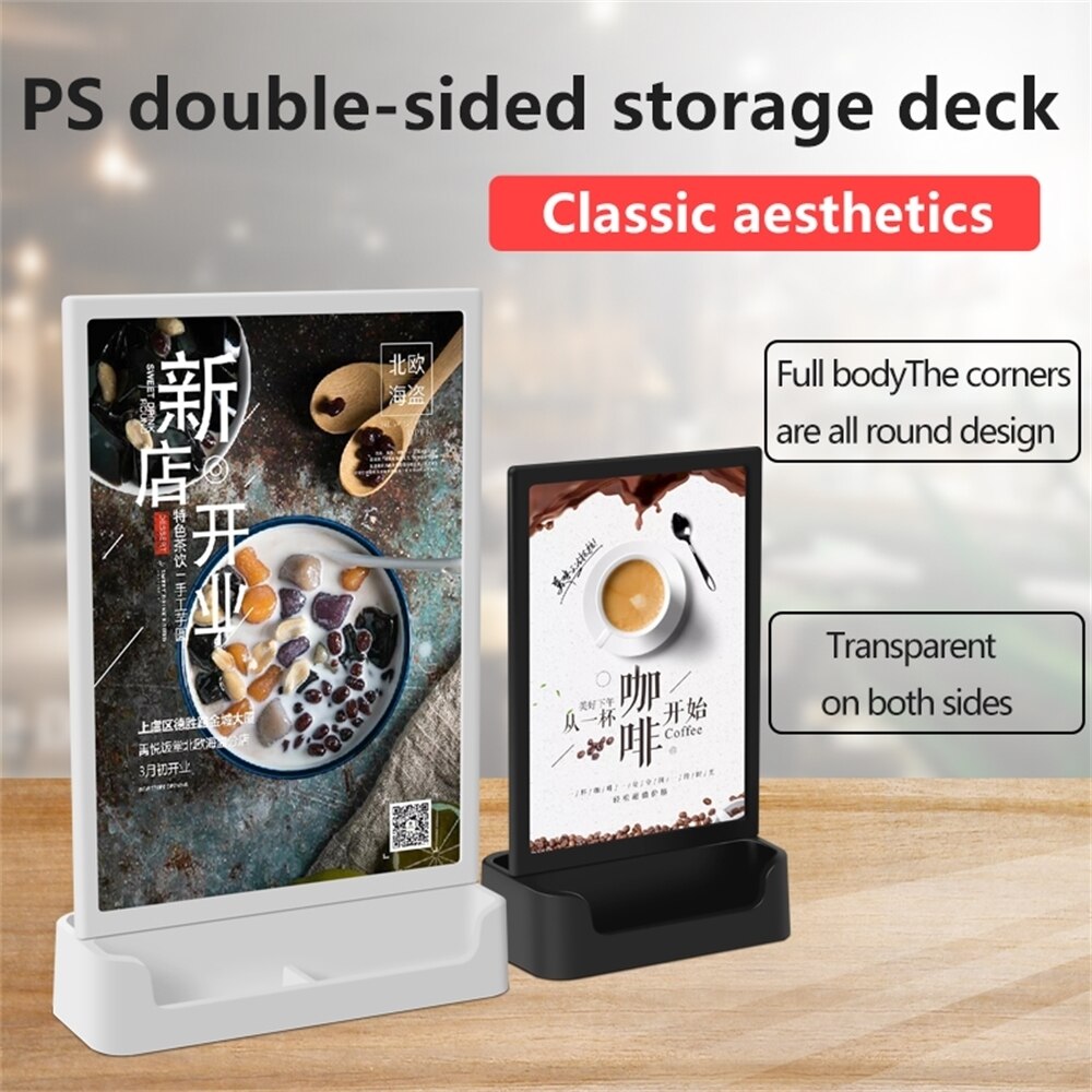 1 Pcs A5 Multifunctional Price Display Stand High-end Restaurant Commercial Office A4 Display Stand Vertical Catalog Table Sign