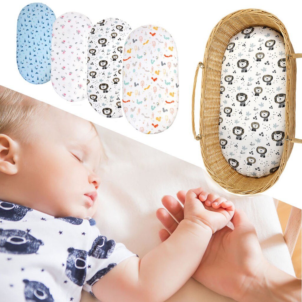 Baby Bassinet Sheet Cotton Super Soft Breathable Sleep Mat Stretch Fitted Craddle Fitted Cradle Sheets For Bassinet Pads/mat#g30