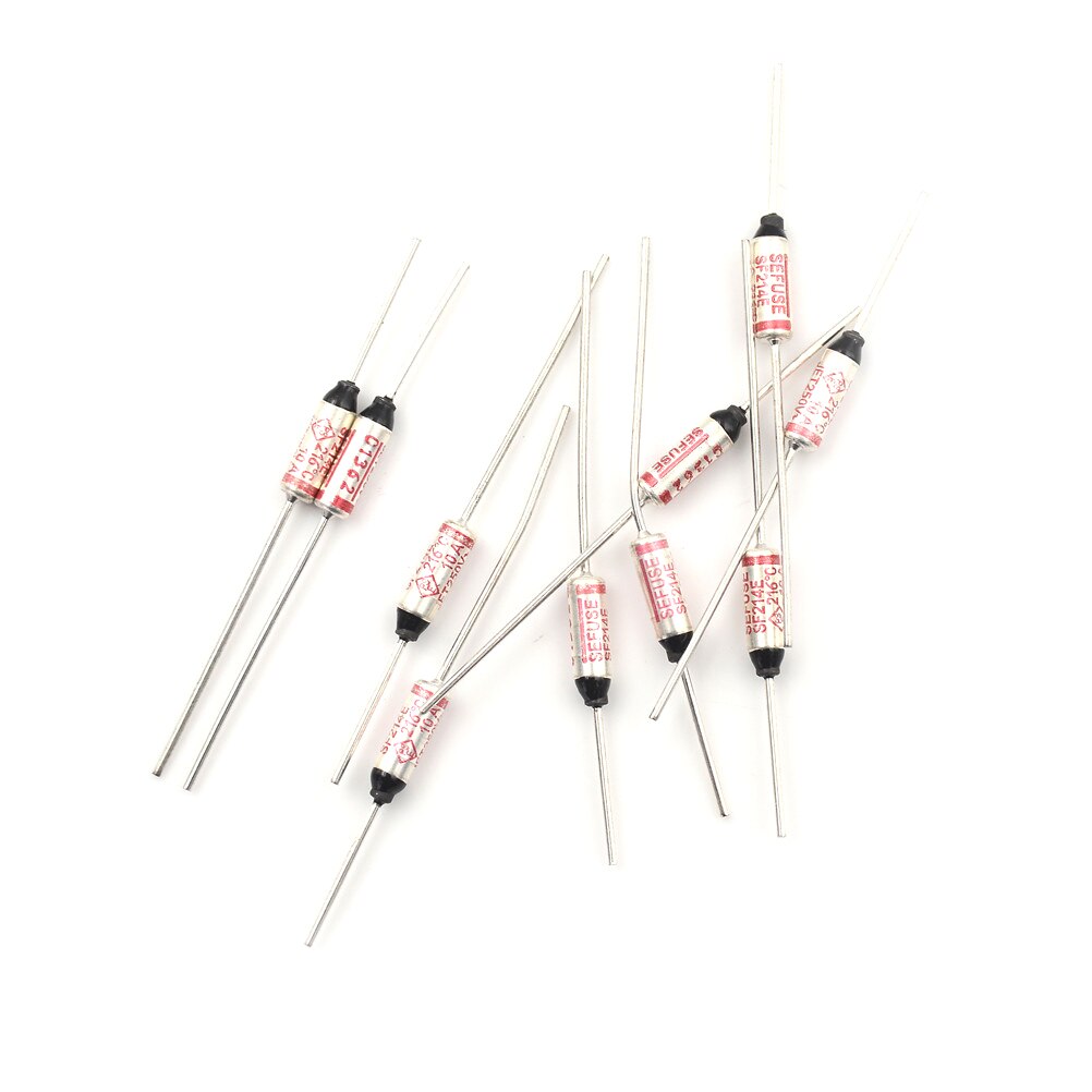 SF214E SEFUSE Cutoffs for NEC Thermal Fuse 216 C 216 Degree 10A 250V Celsius Circuit Cut Off Thermal Fuse Thermal Cutoffs 10Pcs