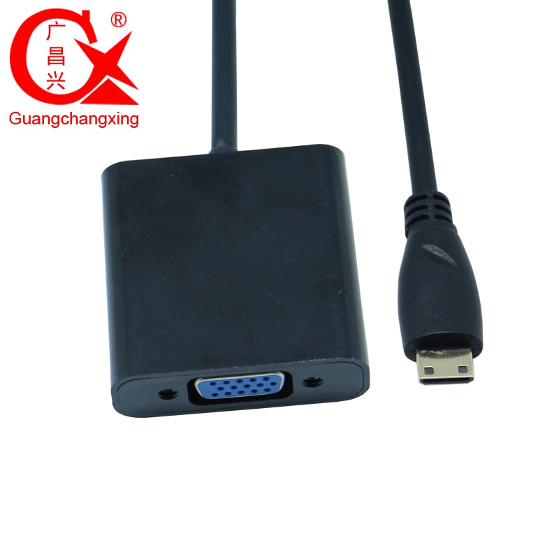 Mini HDMI to VGA Converter Cable Male To Female 1080P Mini HDMI Video Adapter For PC TV Box Projector