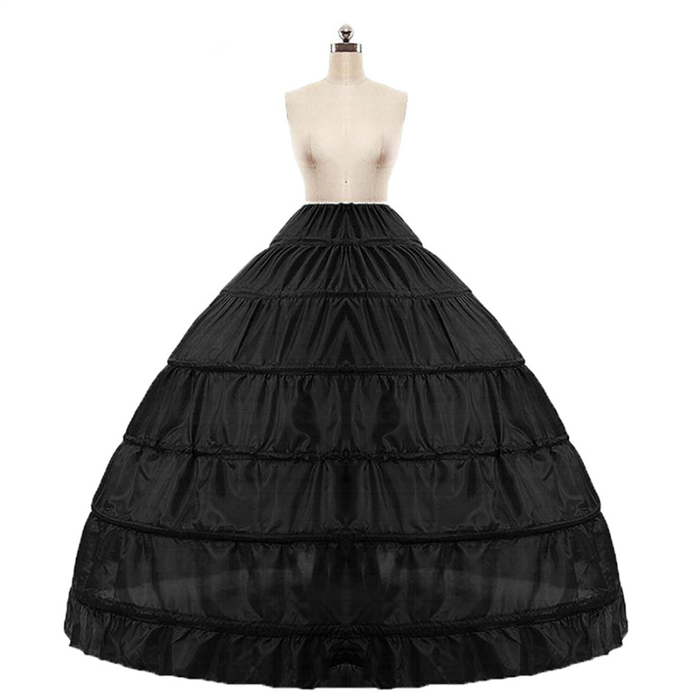 Enagua de talla grande para vestido de novia, combinación de 6 aros en rojo, blanco y negro, barata, stock