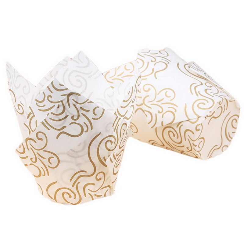 50pc gazeta styl foremka do babeczek papilotki do pieczenia na wesele Caissettes tulipan Muffin babeczka kubek papierowy olejoodporny ciasto Wrapper: 10