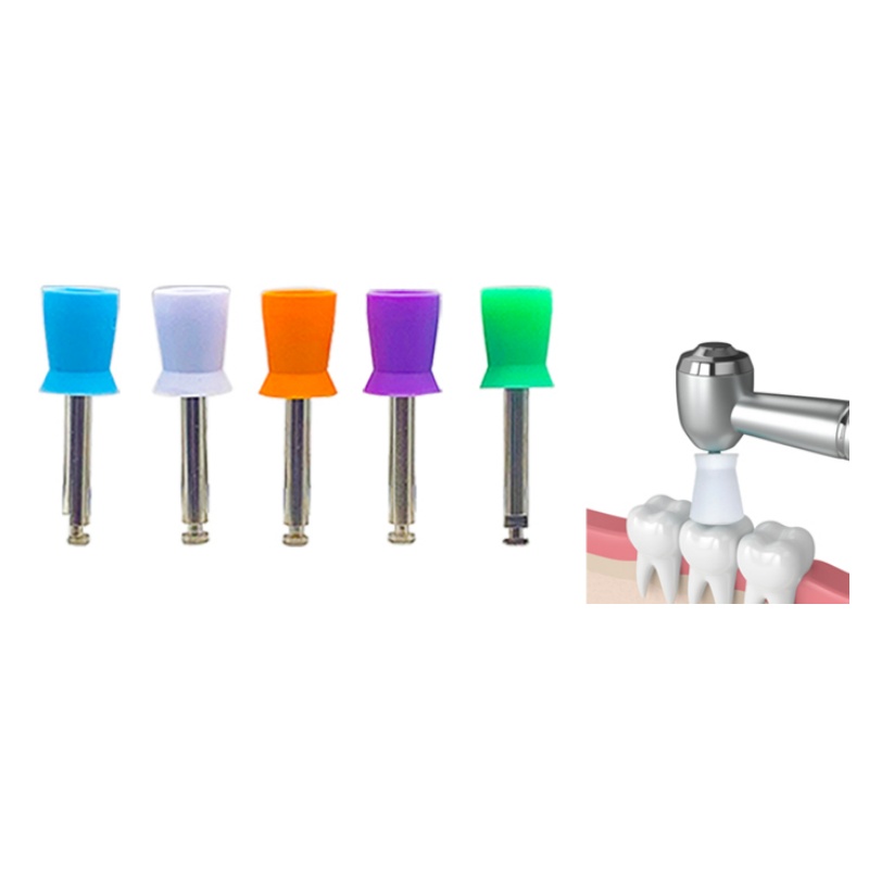 100Pcs Dental Polishing Cup Rubber Prophy Cup for Low Speed Handpiece