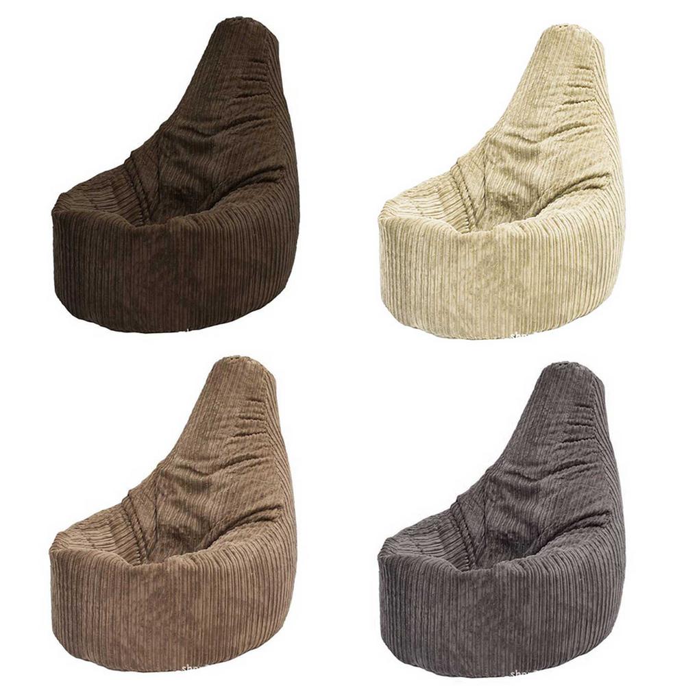 Sækkestol doven sofa aftagelig vaskbar corduroy sækkestol stol betræk uden at fylde møbler i soveværelset