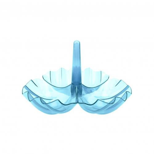 Multi Tiers Plastic Plaat Fruit Bowls Decoratieve Party Desserts Noten Houder: Blauw