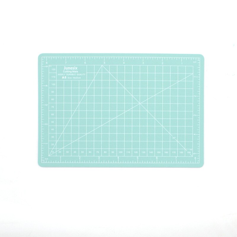 A5 Model Snijden Pad Papier Snijden Pad A5 Dubbelzijdige Snijplank Auto Healing Pvc Rubber Stempel Graveren Pad schaal Plaat: Mint Green