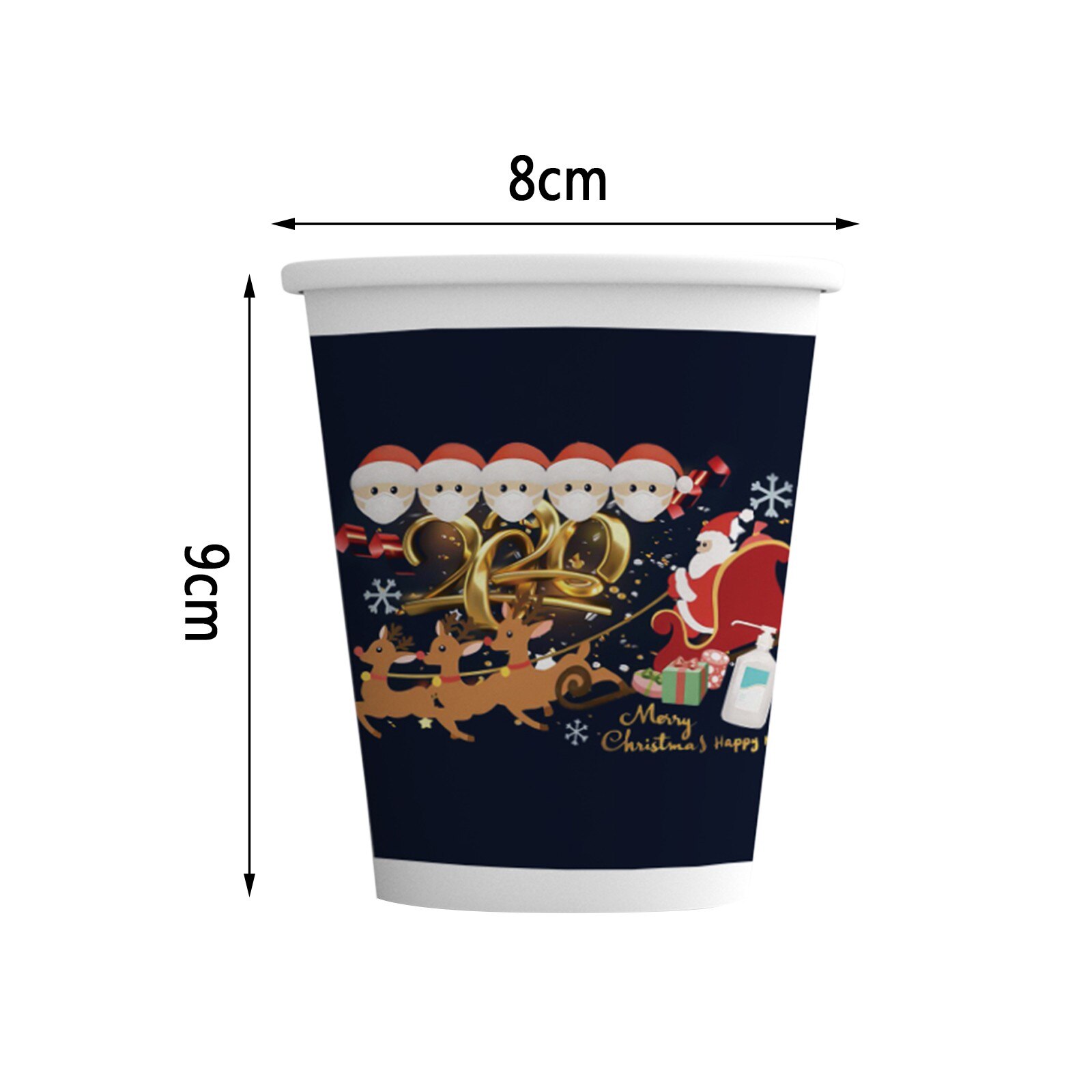 Kerst Patroon Papier Cup Wegwerp Voor Kerst Partij Levert Kerst Decoraties Voor Thuis Tafel