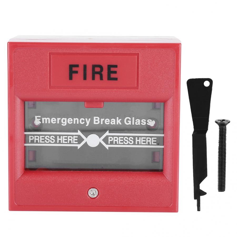 Nødudgang brandalarm knap frigiv sikkerhed glas pause alarm switch sos knap