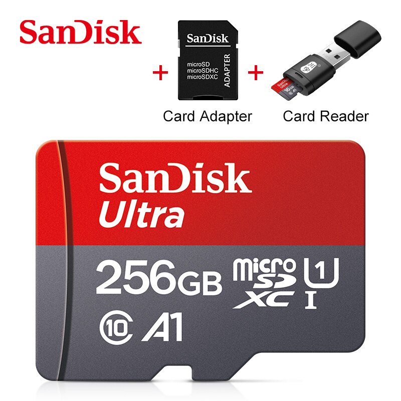 Sandisk 100% oryginalna karta Micro SD Class10 TF card16gb 32gb 64 gb128gb 80 Mb/s karta pamięci 256GB dla telefonu huawei i tabletu