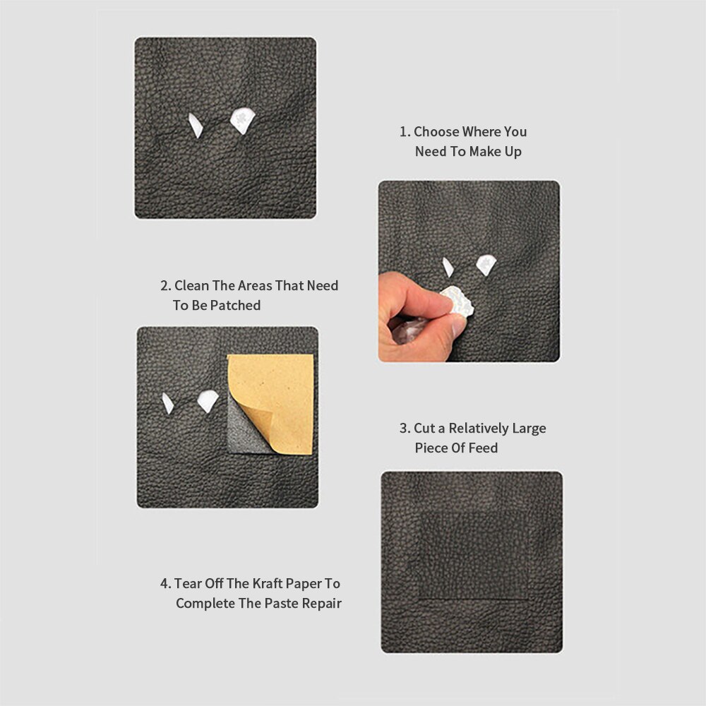 Cuir PU auto-adhésif pour siège de voiture, 20x30cm, tissu pour siège de voiture