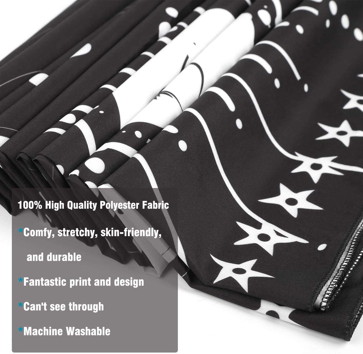 LUCKYYJ Wall Tapestry - Black Tapestry Wall Hanging as Wall Art and Home Decor for Bedroom, Living Room, Dorm Decor