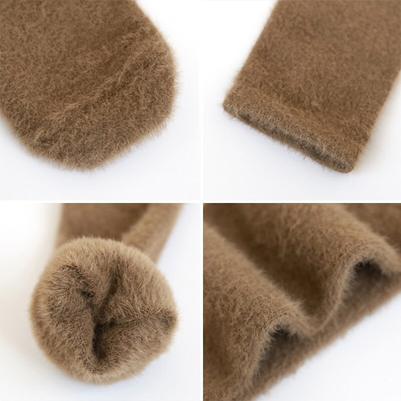 Coral Fleece Warm Baby Socks Winter Thick Warmer Kids Long Socks Solid Color Children Boys Girls Knee High Socks Christmas