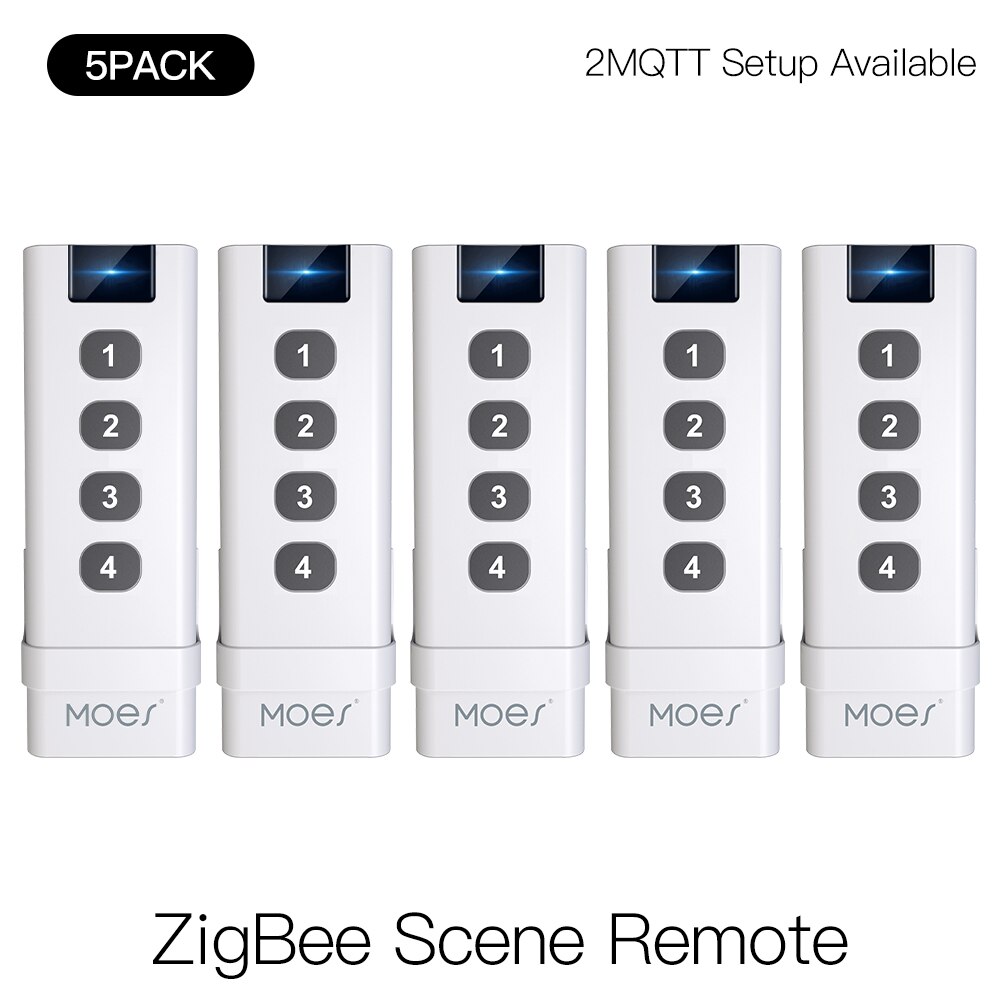 Moes ZigBee smart house Wireless Scene Switch 4 Gang Remote Portable Tuya Zigbee Hub Required No limit to Control Devices