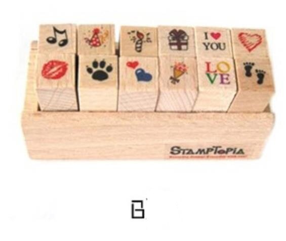 4 Patronen 12 Stuks Leuke Hobby Diy Scrapbooking Hout Stempel Set Van To Love Dagen Planner Decoratieve Briefpapier: B