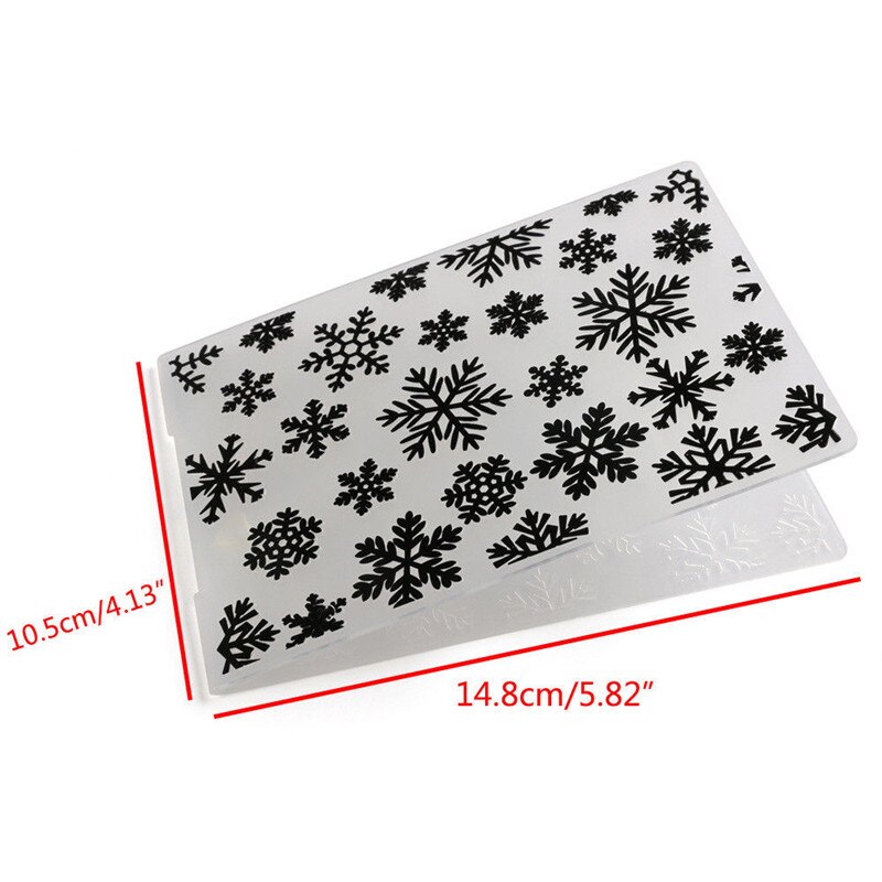 Christmas Snow Plastic Embossing Folders Template DIY Scrapbooking Cards Crafts