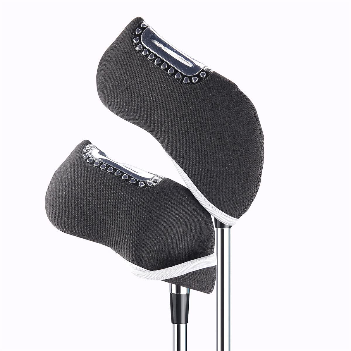 10pcs Golf Iron Head Covers Neoprene Golf Club Protector fits for Titleist Callaway Ping Taylormade See Through Window HeadCover