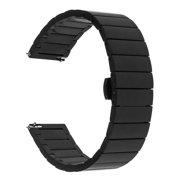 18Mm 20Mm 22Mm Universele Horloge Band Strap Rvs Vervanging Link Armband Voor Samsung Gear S2 Classic s3 Frontier: Black / 20mm or S2 Classic