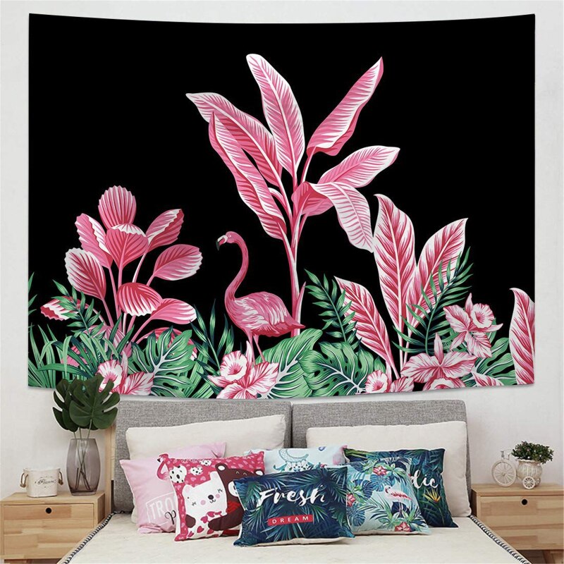 Fuwatacchi – tenture murale imprimée feuilles de palmier, tenture vent, tente de Camping, matelas de voyage, couvertures de couchage,: 95x73cm / TPPT00020010