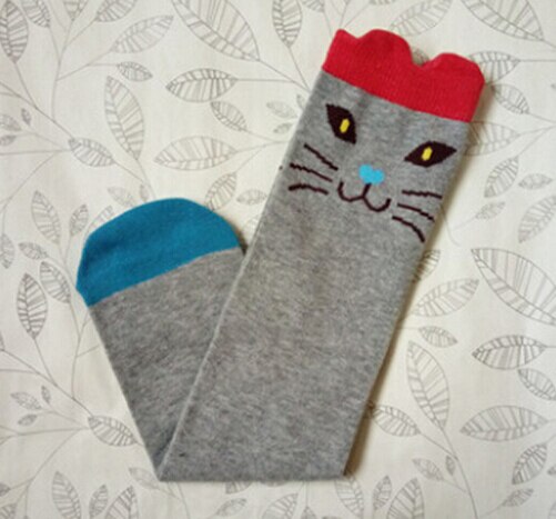 Babymeisjes jongens kinderen peuters cartoon kniekousen panty's kinderen zachte stretch beenwarmers kousen panty's voor leeftijd 3-12: C