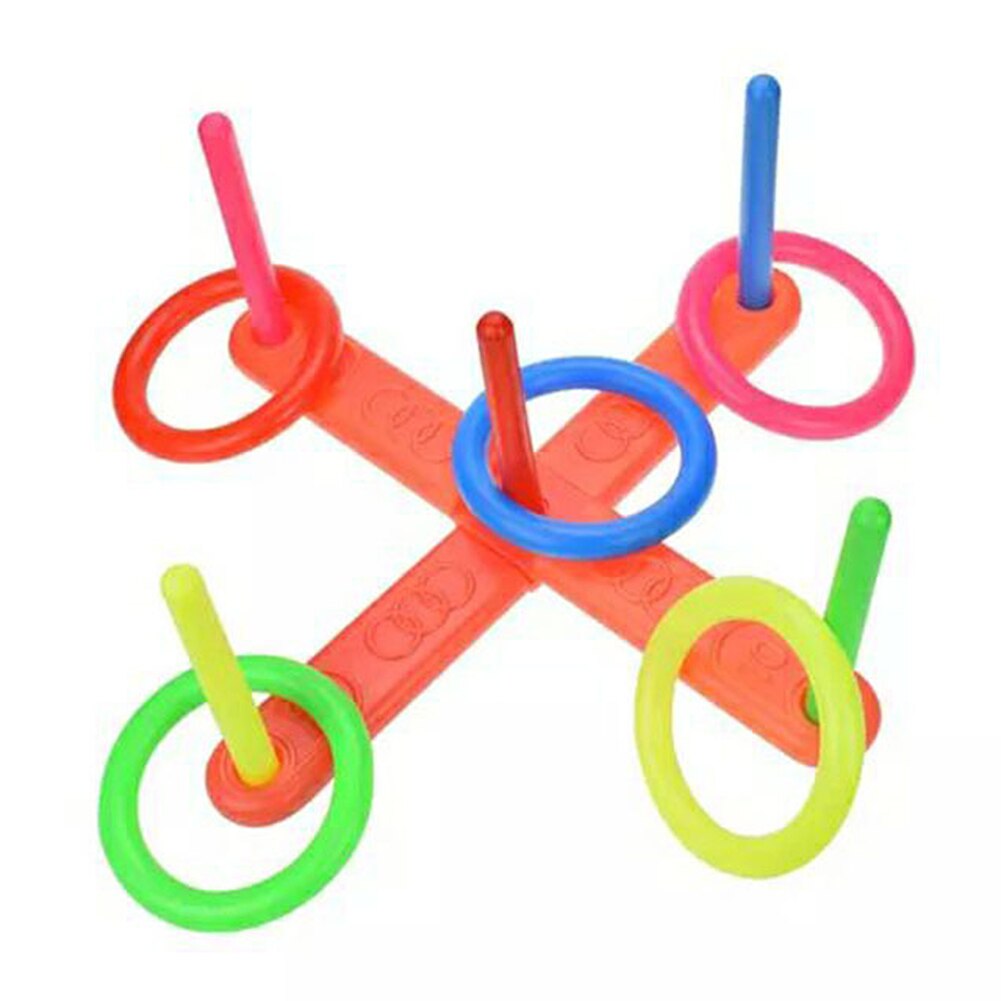 1 impostato Esterno Del Cerchio Anello lanciare citazioni Anello di Plastica Ghiera di Lancio Divertente Bambini Giocattoli di sport Croce Giardino Gioco Piscina per regalo dei bambini