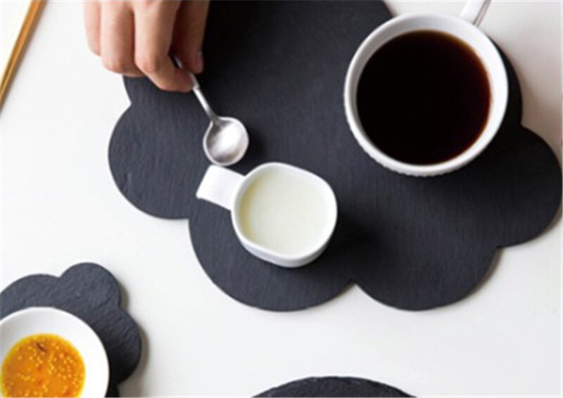 Natural Slate Leaf Dinner Plate Solid Stone Steak Dish Sushi Barbecue Cheese Pizza Fruit Flat Plate Food Tea Tray