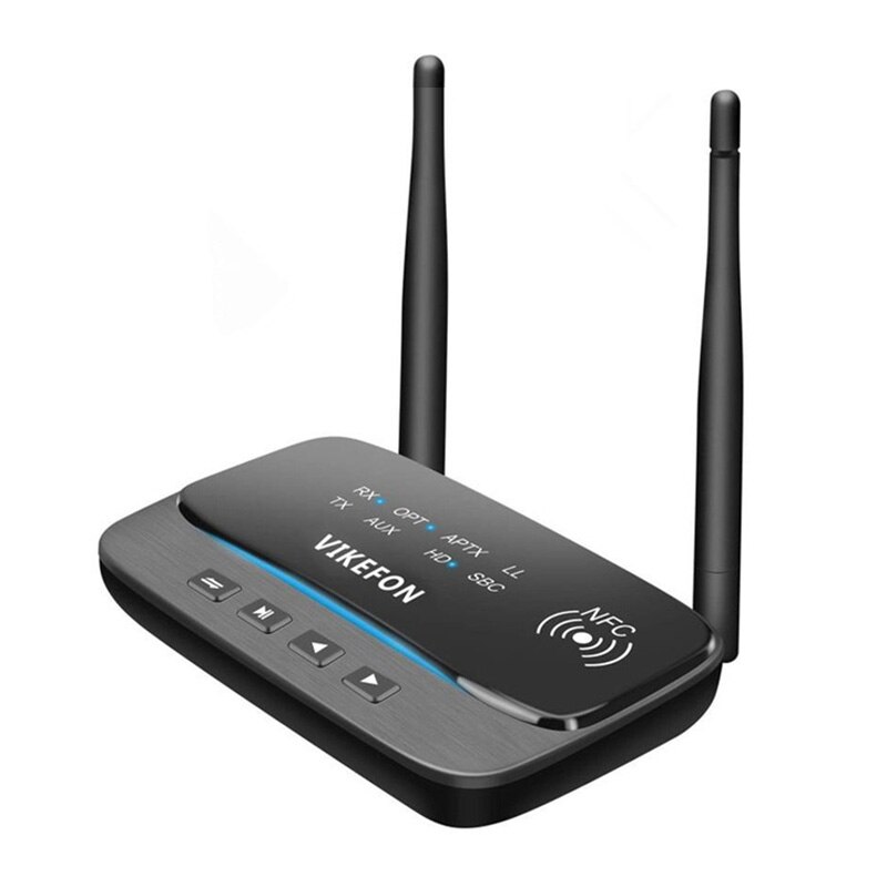 NFC and 262ft/80m Long Range Bluetooth 5.0 Transmitter Receiver 3in1 Audio Adapter Low Latency aptX HD Optical RCA AUX 3.5mm TV: Default Title