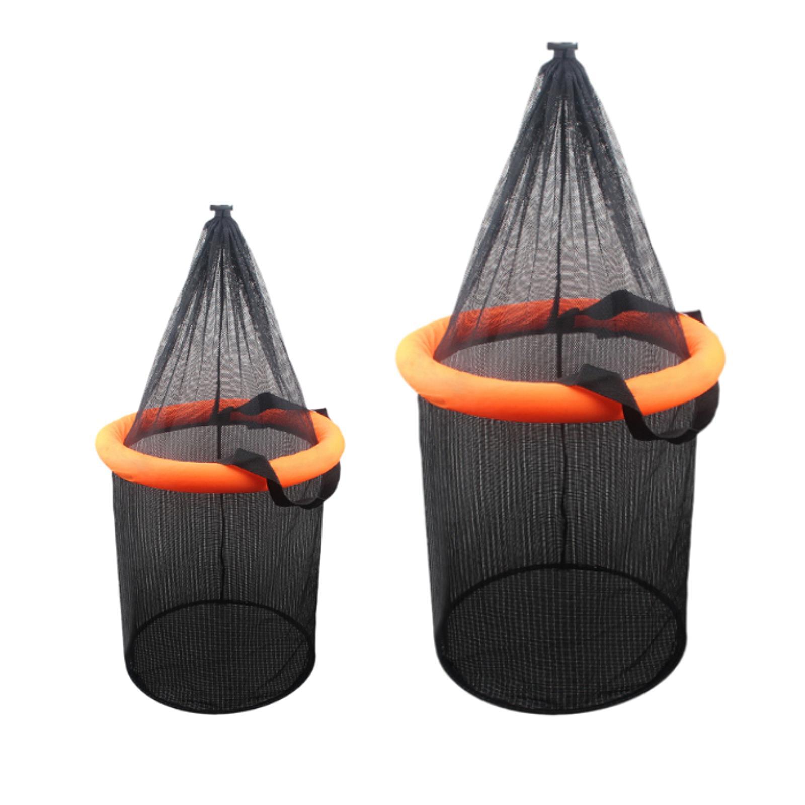 Panier à poisson flottant pliable, filet d'appât en maille pliable, sac de Protection, équipement de pêche à flottabilité en Nylon, filet de traction pour ménés de Kayak