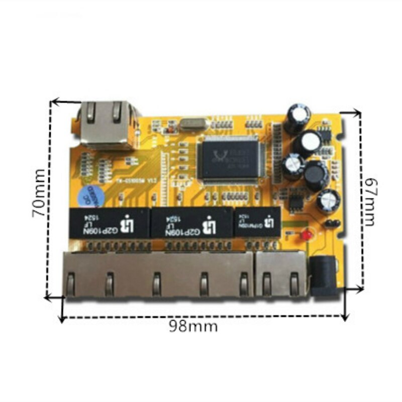 Oem/odm pcba industrie-switch-modul 5 -port 10/100/1000m unmanaged netzwerk-ethernet-switch ethernet-hub managed poe-switch