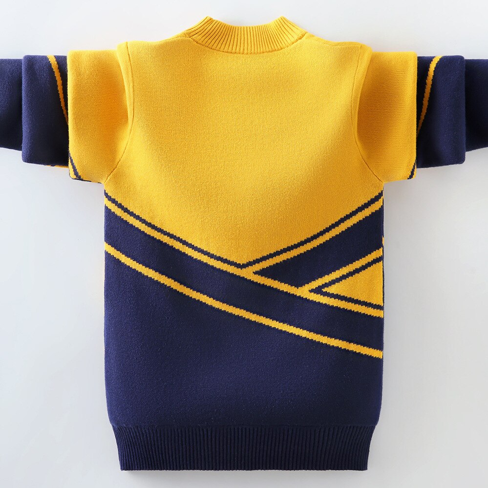 Ropa de algodón para niños, suéter para mantener el calor en el invierno, cuello redondo, suéter tejido pulóver
