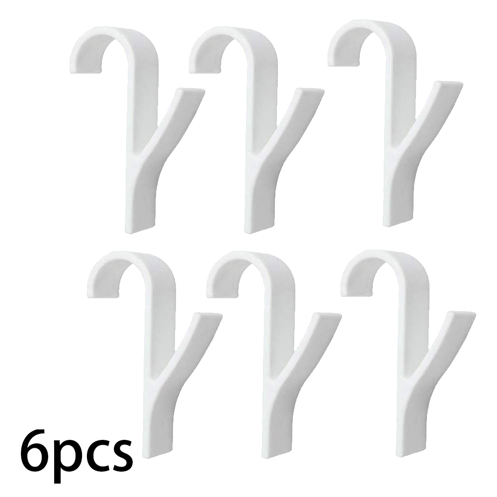 4 o 6 uds de Percha de para climatizada radiador de la toalla de baño gancho soporte colgador de ropa Percha Plegable bufanda Percha blanco: 6PCS