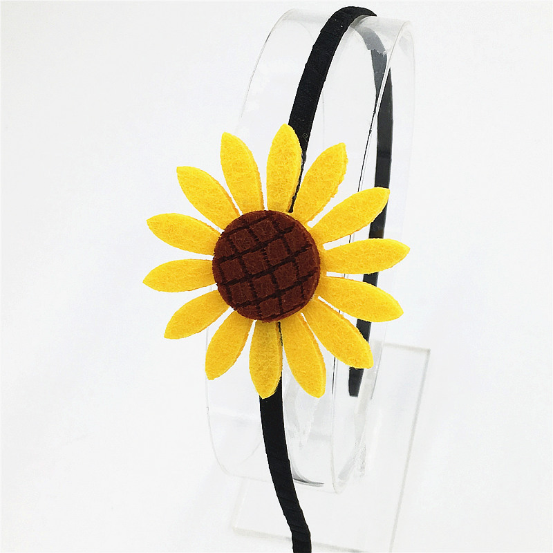 Diadema de girasoles para niña, diademas bonitas para niña, cinta para cabeza para el sol, accesorios para el cabello, aro de pelo de flores para niña