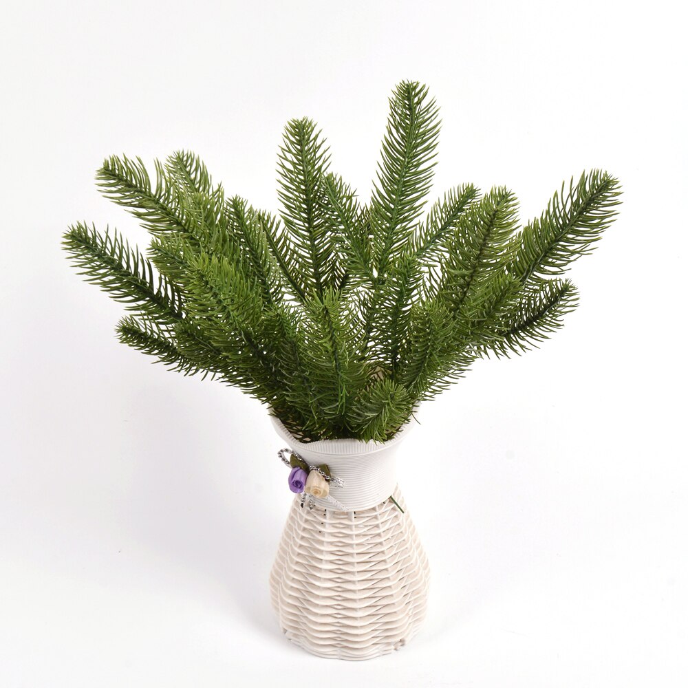 5/10 stücke Weihnachten Künstliche Grün Kiefer Zweige Künstliche Blume Pflanze Hochzeit Weihnachten DIY Hause Weihnachten Baum Dekoration